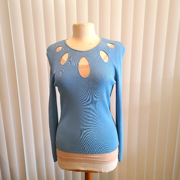 Sky blue long sleeve top - Picture 1 of 6